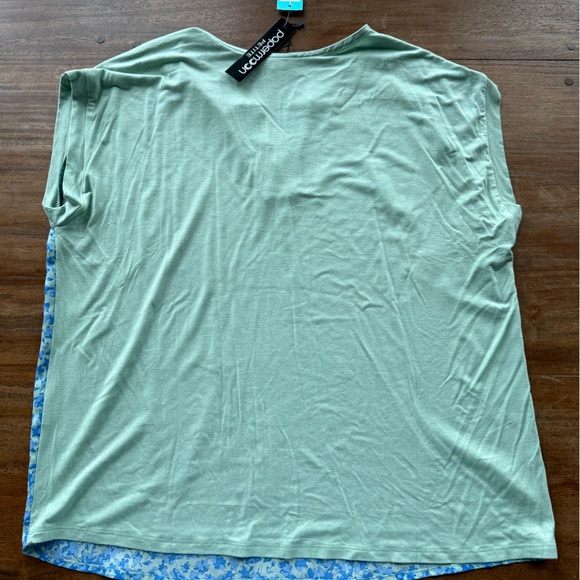 (A4c) Anthropologie Papermoon Mixed Media Sleeveless Top, Size Large, NWT - Picture 3 of 3